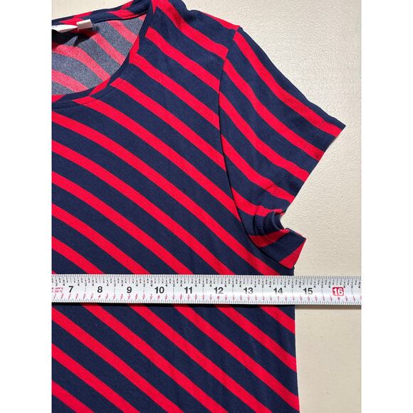 Vineyard Vines Dress Women Size Medium Diagonal Stripe Casual Stretch Midi Dress - Picture 6 of 11